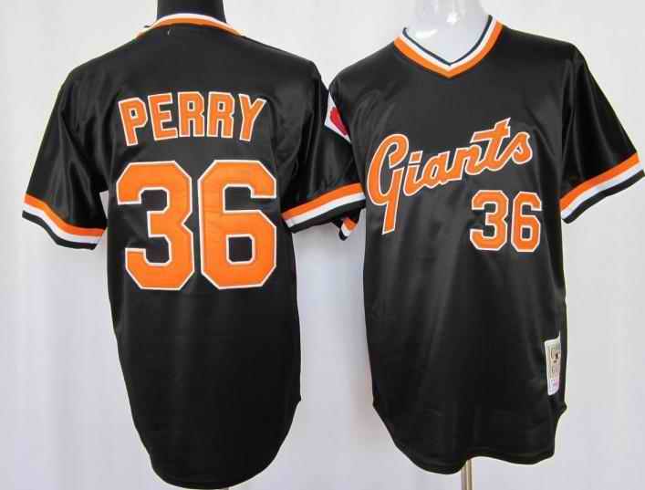 Giants 36 Perry Black M&N Jerseys