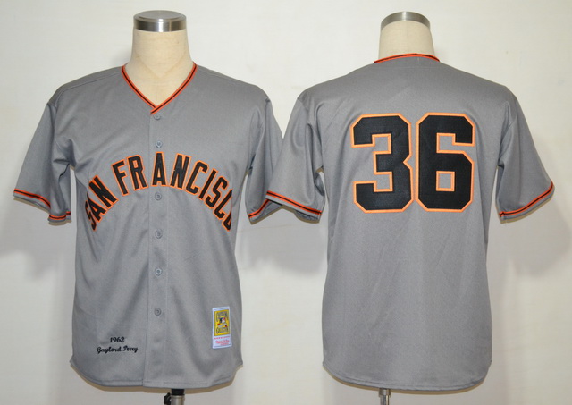 Giants 36 Perry Grey M&N 1962 Jerseys