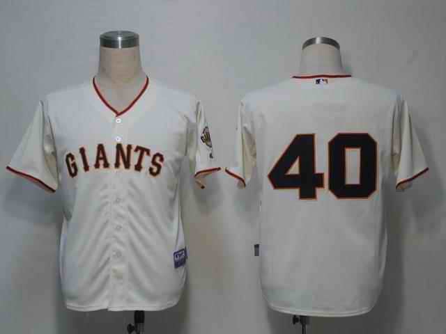 Giants 40 Bumgarner Cream Jerseys