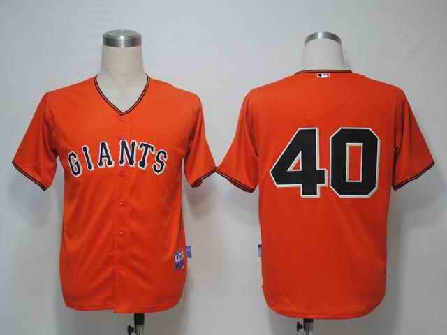 Giants 40 Bumgarner Orange Jerseys