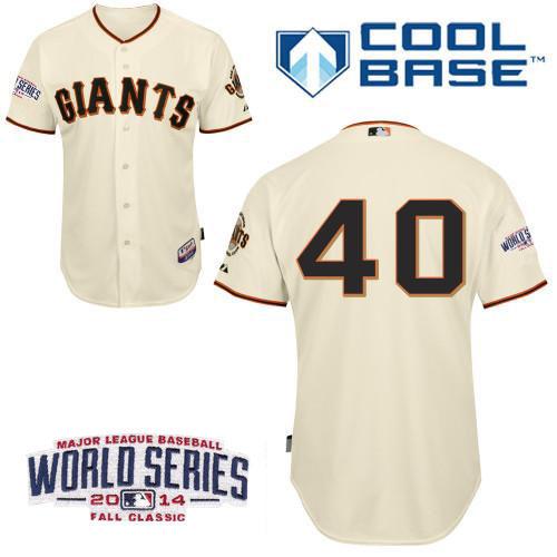 Giants 40 Cream Bumgarber 2014 World Series Cool Base Jerseys