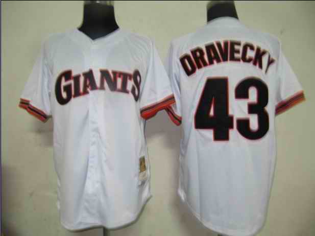 Giants 43 Dravecky White Jerseys Giants 43 Dravecky White Jerseys