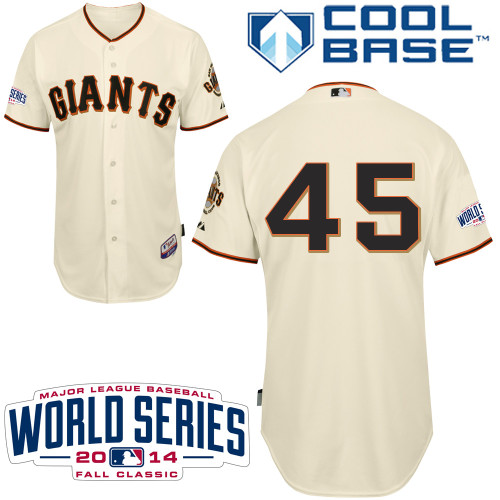 Giants 45 Ishikawa Cream 2014 World Series Cool Base Jerseys