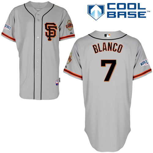 Giants 7 Blanco Grey Cool Base Road 2 Jerseys - Click Image to Close