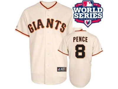 Giants 8 Pence Cream 2012 World Series Jerseys