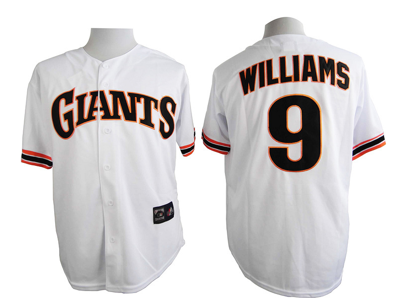 Giants 9 Williams White M&N Jersey