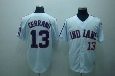 Indians 13 Cerrano White Jerseys Indians 13 Cerrano White Jerseys
