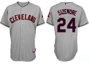 Indians 24 Sizemore Grey Jerseys Indians 24 Sizemore Grey Jerseys