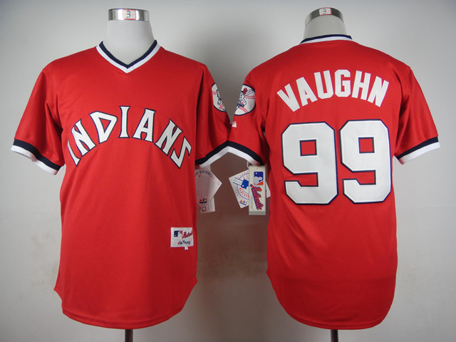 Indians 99 Vaughn Red Throwback Jersey