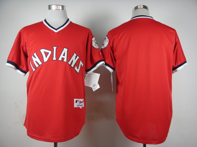 Indians Blank Red Throwback Jersey