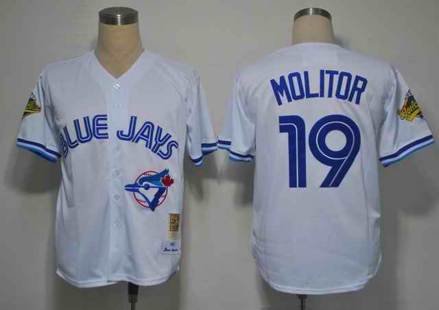 Jays 19 Molitor White M&N jerseys