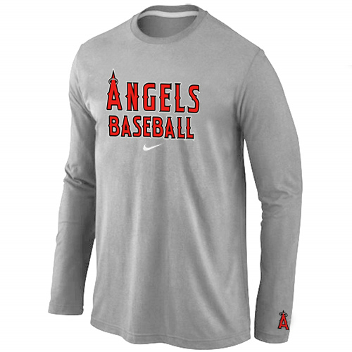 Los Angeles Angels Long Sleeve T Shirt Grey