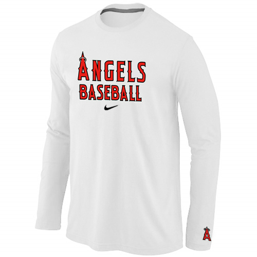 Los Angeles Angels Long Sleeve T Shirt White