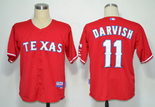 MLB Jerseys Texas Rangers 11 Darvish Red Cool Base