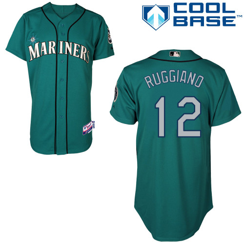 Mariners 12 Ruggiano Green Cool Base Jerseys
