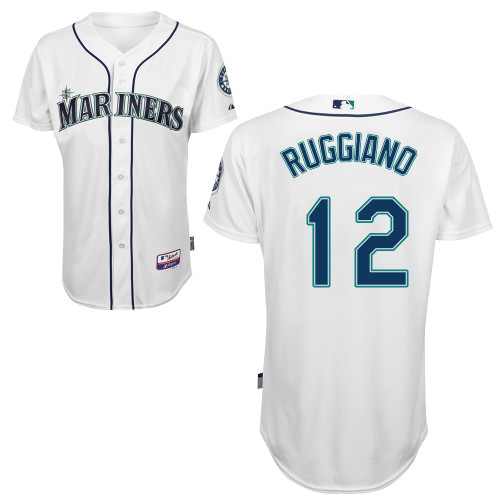 Mariners 12 Ruggiano White Cool Base Jerseys