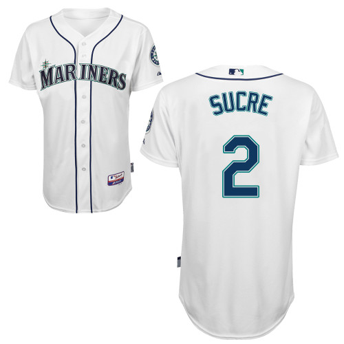 Mariners 2 Sucre White Cool Base Jerseys