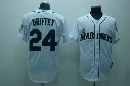 Mariners 24 Griffey White Jerseys