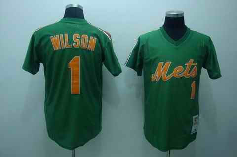 Mets 1 Wilson m&n green Jerseys