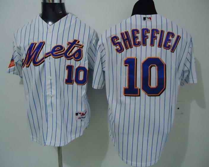 Mets 10 Sheffiei white Jerseys