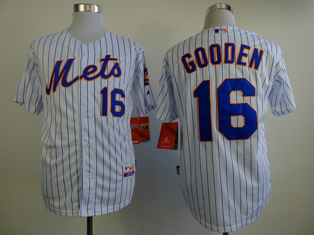 Mets 16 Gooden White Cool Base Jerseys