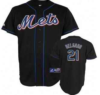 Mets 21 Delgado black Jerseys
