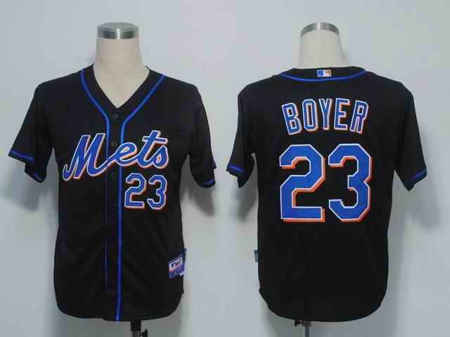 Mets 23 Boyer black Jerseys