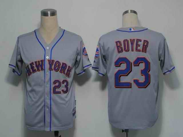 Mets 23 Boyer grey Jerseys