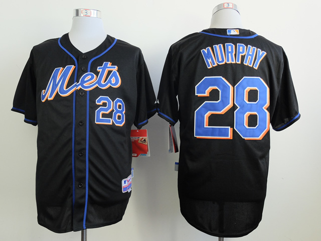 Mets 28 Murphy Black Jerseys