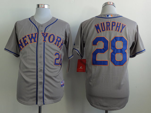 Mets 28 Murphy Grey Jerseys