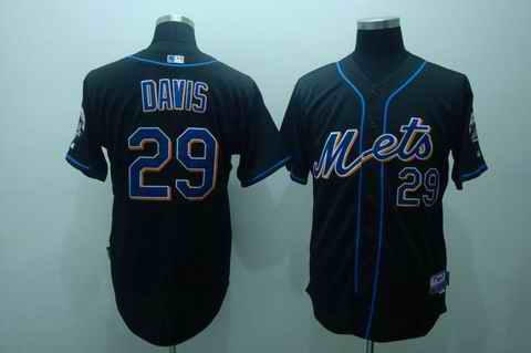 Mets 29 davis black[cool base] jerseys