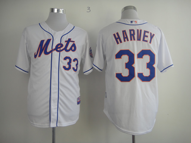 Mets 33 Harvey White Jerseys