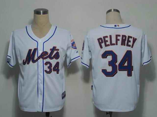 Mets 34 Pelfrey white Jersey