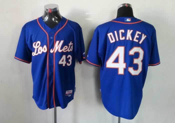 Mets 43 Dickey Blue Jerseys - Click Image to Close