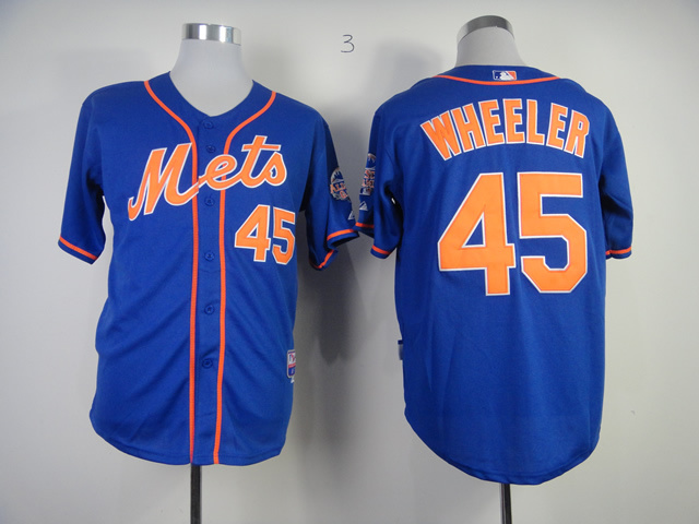 Mets 45 Wheeler Blue Jerseys (orange letters) Mets 45 Wheeler Blue Jerseys (orange letters)