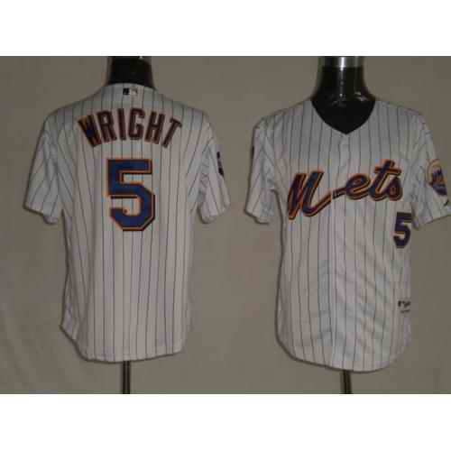 Mets 5 David Wright Pinstripe jersey