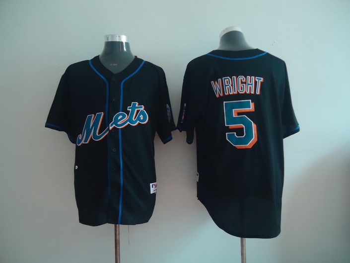 Mets 5 Wright Black Fashion Jerseys - Click Image to Close
