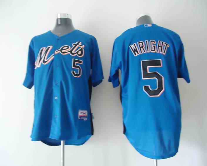 Mets 5 Wright light blue 2011 new Jerseys