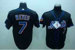 Mets 7 Jose Reyes Black jersey