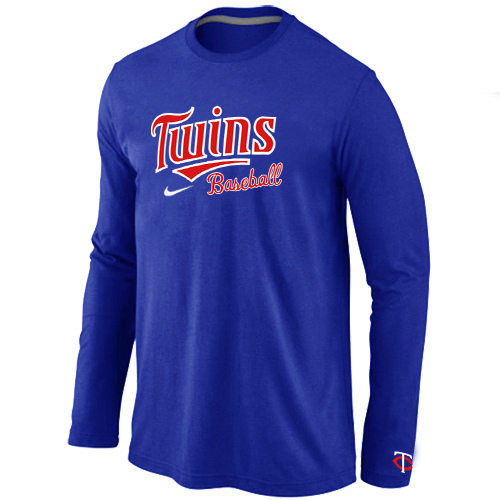 Minnesota Twins Long Sleeve T Shirt Blue