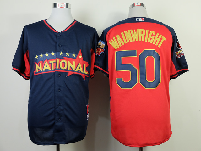 National League Cardinals 50 Wainwright Blue 2014 All Star Jerseys