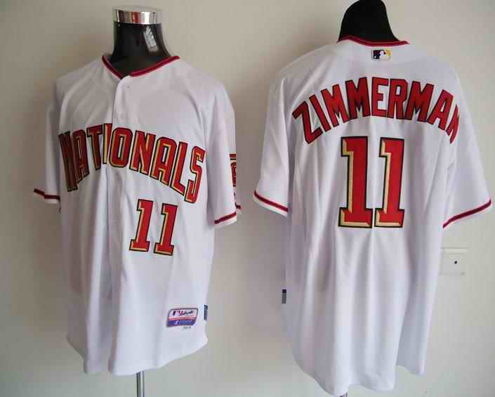 Nationals 11 Ryan Zimmerman white Jerseys