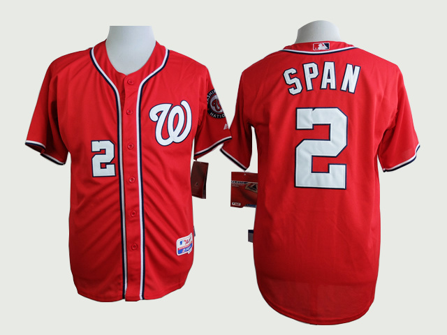Nationals 2 Span Red Cool Base Jersey