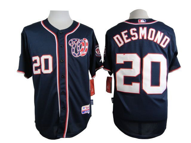Nationals 20 Desmond Blue Cool Base Jersey - Click Image to Close