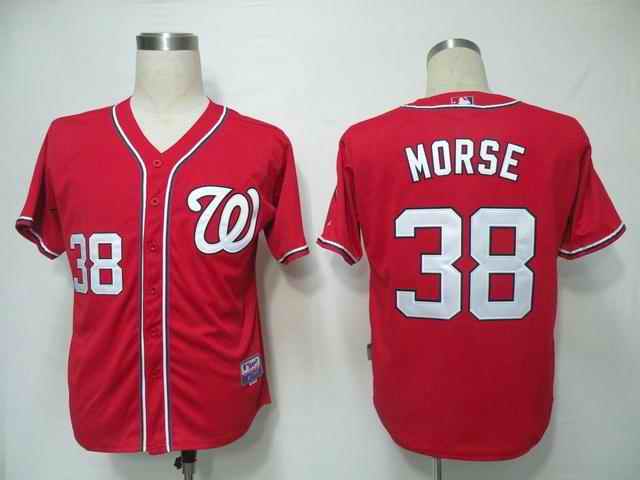 Nationals 38 Morse red Jerseys