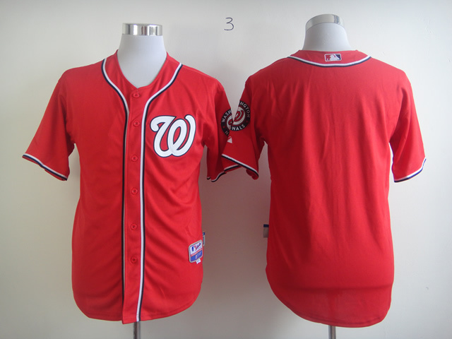 Nationals Blank Red Jerseys