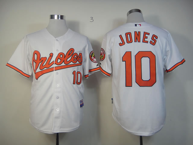 Orioles 10 Jones White Jerseys