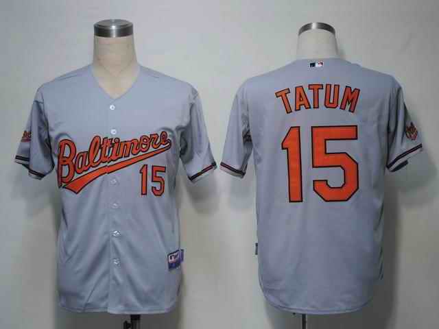 Orioles 15 Tatum Grey Cool Base Jerseys Orioles 15 Tatum Grey Cool Base Jerseys