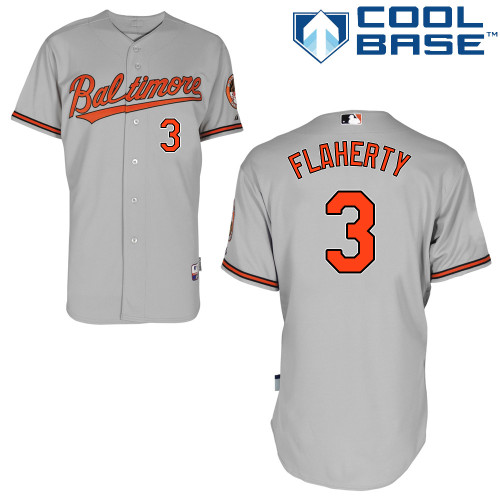Orioles 3 Flaherty Grey Cool Base Jerseys