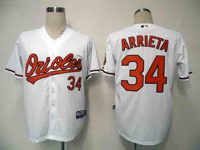 Orioles 34 Arrieta White Jerseys Orioles 34 Arrieta White Jerseys